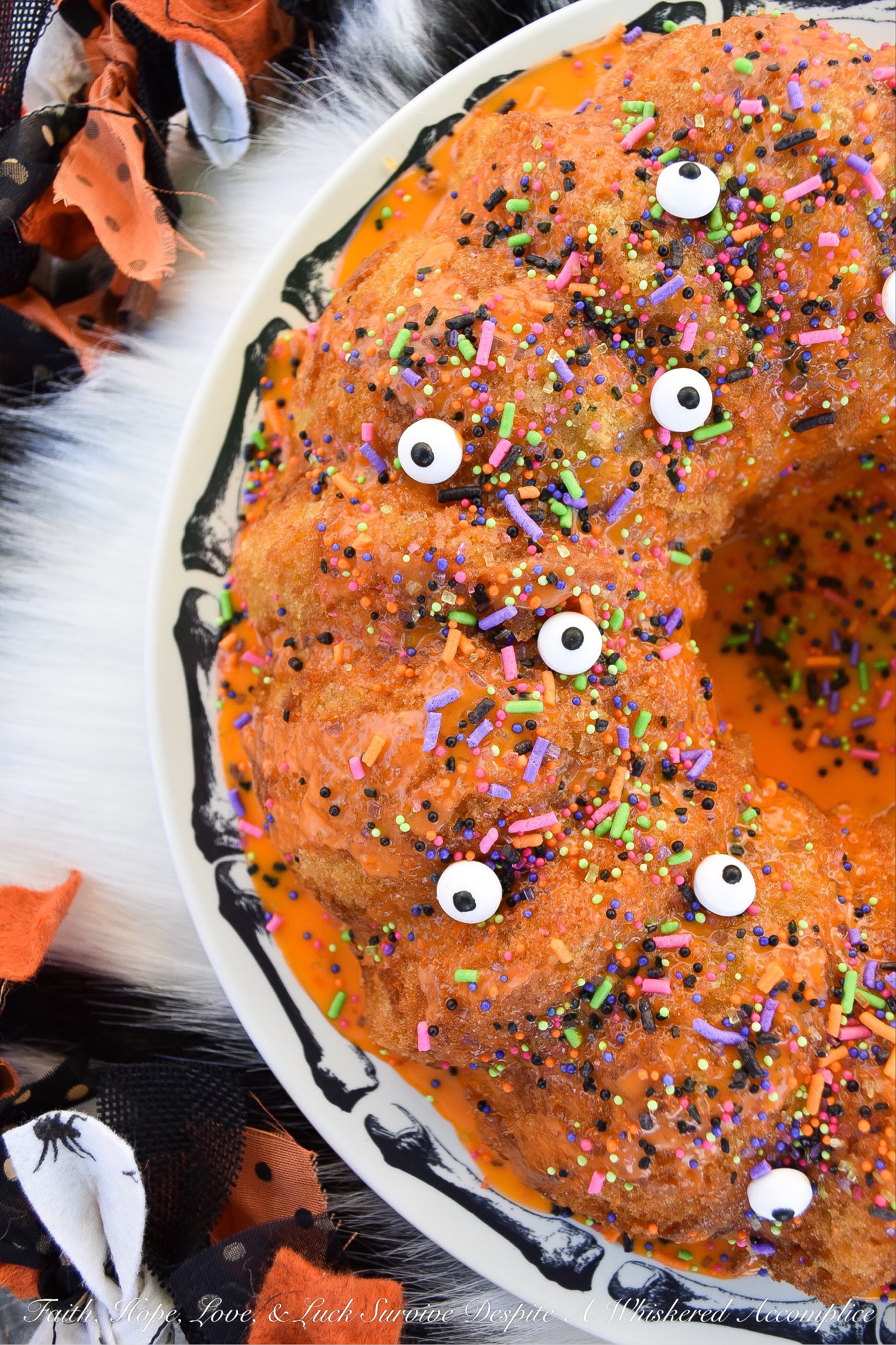 Halloween-Inspired Orange Ricotta Bundt Cake