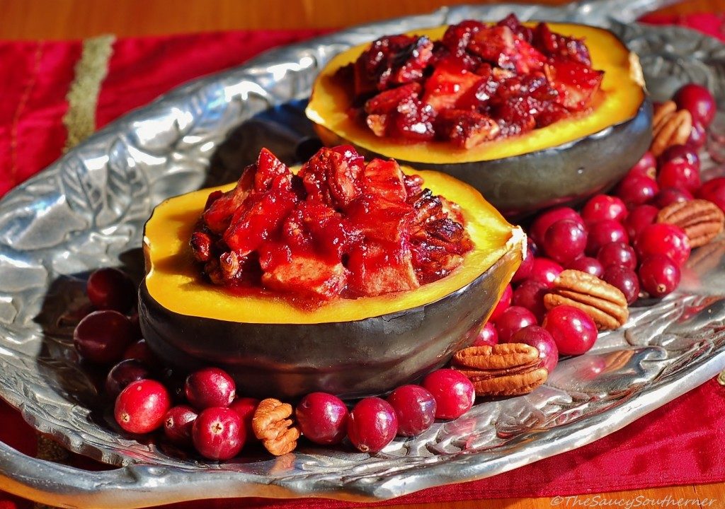 Apple Cranberry Stuffed Acorn Squash - The Saucy Southerner - Now that the scent of apples, cinnamon, and pumpkin are in the air, it's time to start thinking about what dishes will grace our Thanksgiving day tables. This November, why not try out a few of our favorite and most-requested holiday dishes? I'm pretty sure we've got a recipe both you and your family will absolutely love.