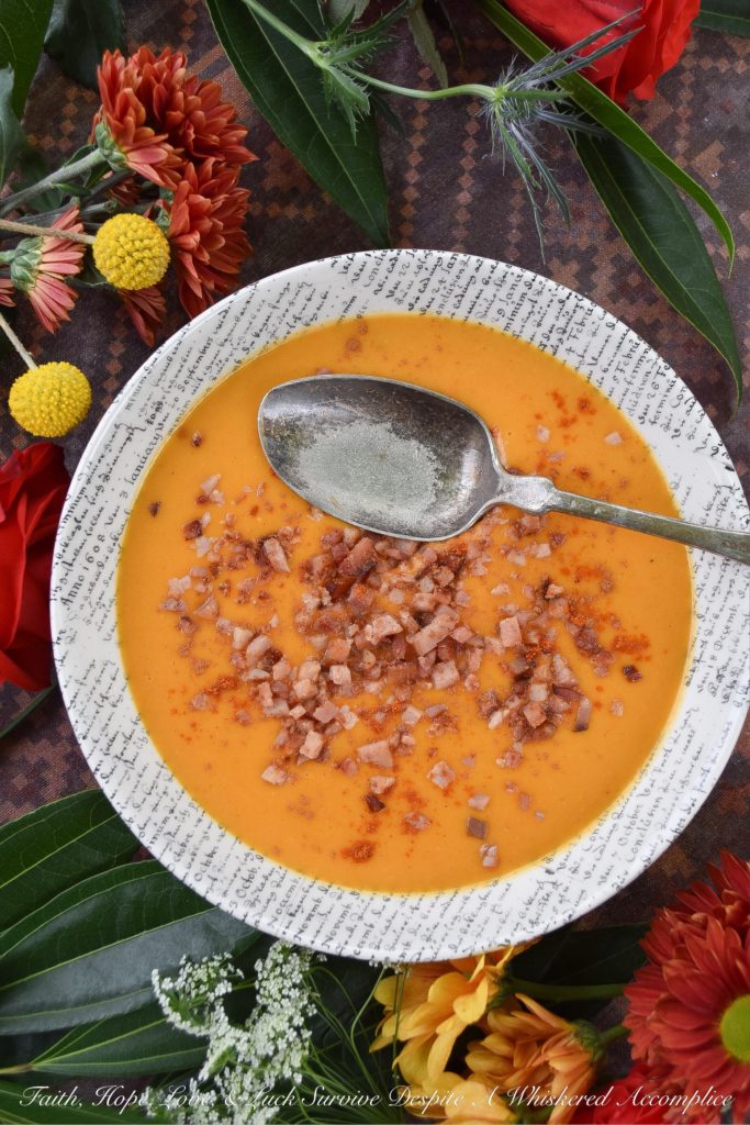 Moroccan Carrot & Ham Soup with Coconut Milk - This comforting carrot and ham soup, made using coconut milk, is just what you need when you are feeling under the weather or trying to keep warm on an extremely cold day. Its flavorful Moroccan spices will instantly help to warm you right up.