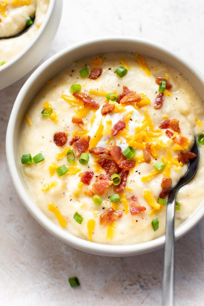 Easy Baked Potato Soup - Salt & Lavender - Welcome to Friday! Friday! Friday! Favorites! Each Friday we'll be sharing our favorite recipes of the week from other fabulous food bloggers, so make sure to visit and see what tasty over-the-top dishes we're most excited about.