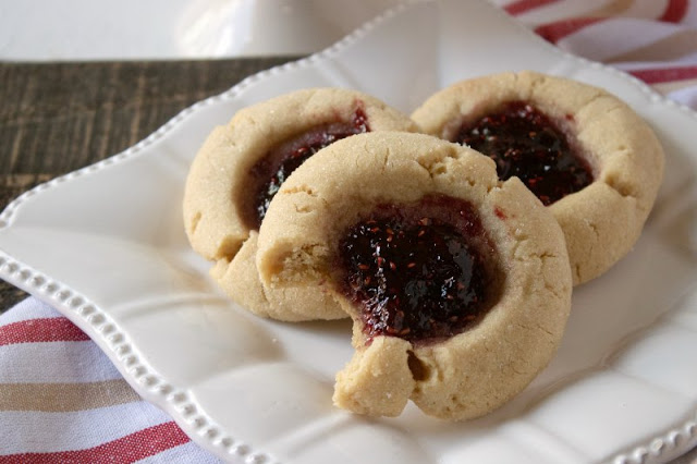 Peanut Butter and Jelly Thumbprint Cookies - Cooking with Carlee - Welcome to Friday! Friday! Friday! Favorites! Each Friday we'll be sharing our favorite recipes of the week from other fabulous food bloggers, so make sure to visit and see what tasty over-the-top dishes we're most excited about.