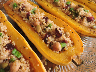 Quinoa Stuffed Squash Boats - Jolene's Recipe Journal - Now that the scent of apples, cinnamon, and pumpkin are in the air, it's time to start thinking about what dishes will grace our Thanksgiving day tables. This November, why not try out a few of our favorite and most-requested holiday dishes? I'm pretty sure we've got a recipe both you and your family will absolutely love.