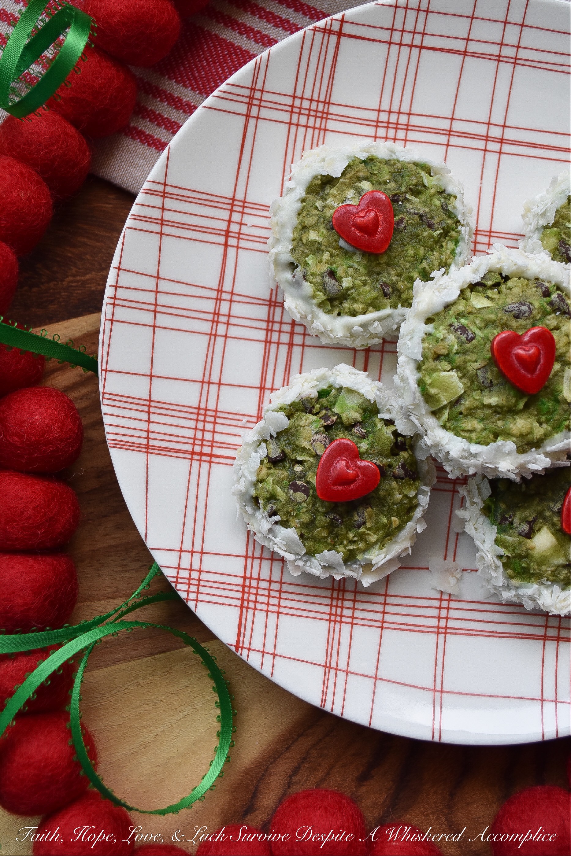 Coconut Grinchy Christmas Breakfast Cookies