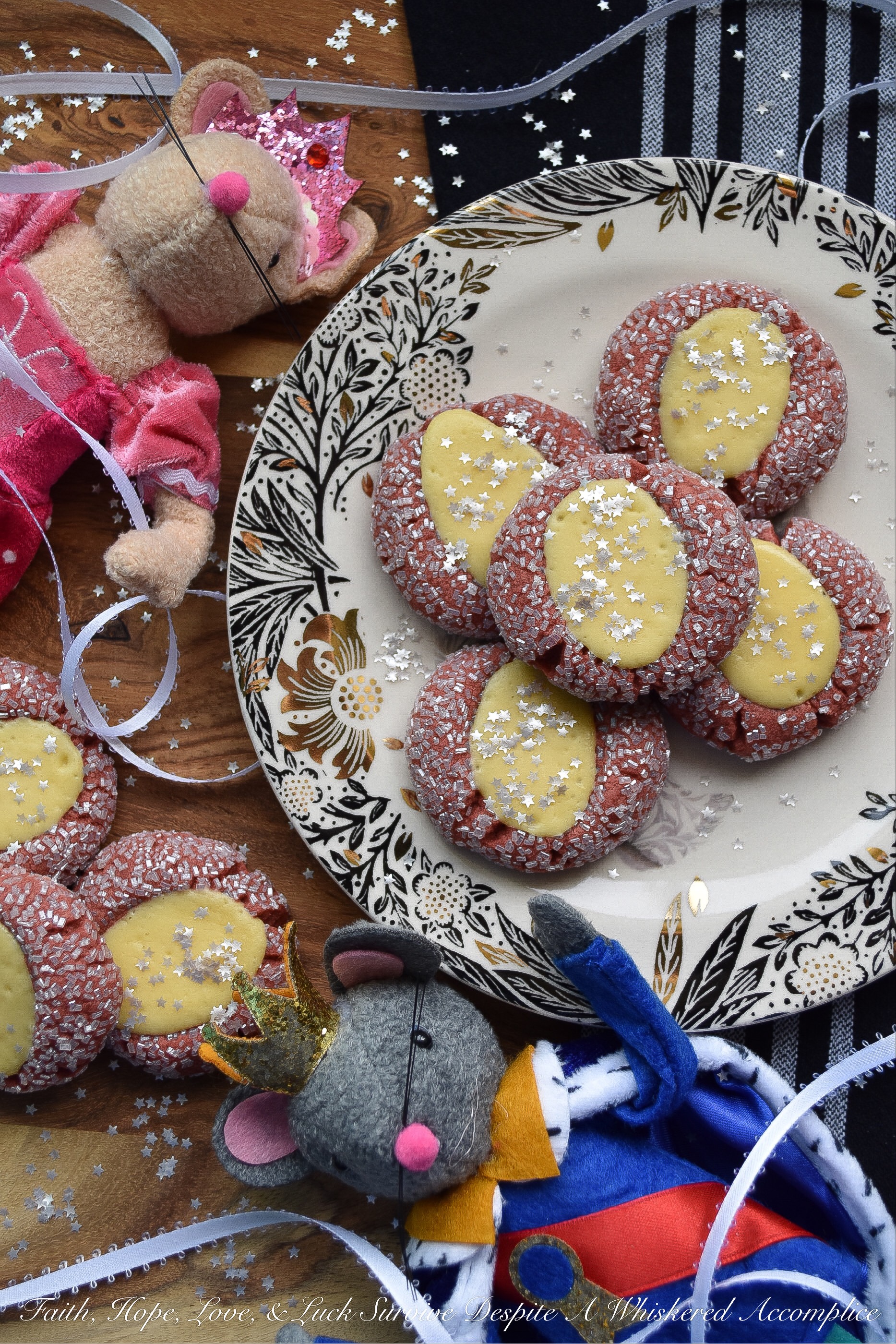 Cream Cheese Red Velvet Thumbprint Cookies