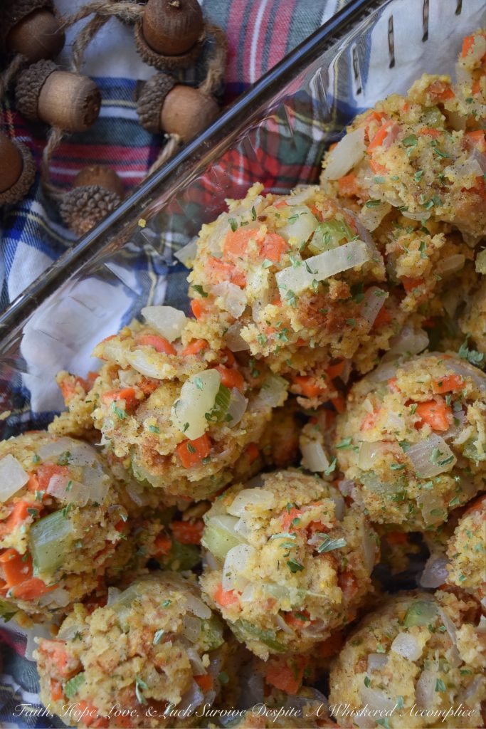 Make-Ahead Loaded Veggie Corn Bread Stuffing - Thanksgiving day is always hectic. So, why not make your holiday a little easier with this make-ahead side dish? This loaded veggie corn bread stuffing is chock-full of diced carrots, celery, and onion, with just the right amount of butter, cream, and chicken broth to make it extra flavorful and moist. And, by prepping the stuffing ahead of time, you'll have more time to relax with your family and friends on the big turkey day.