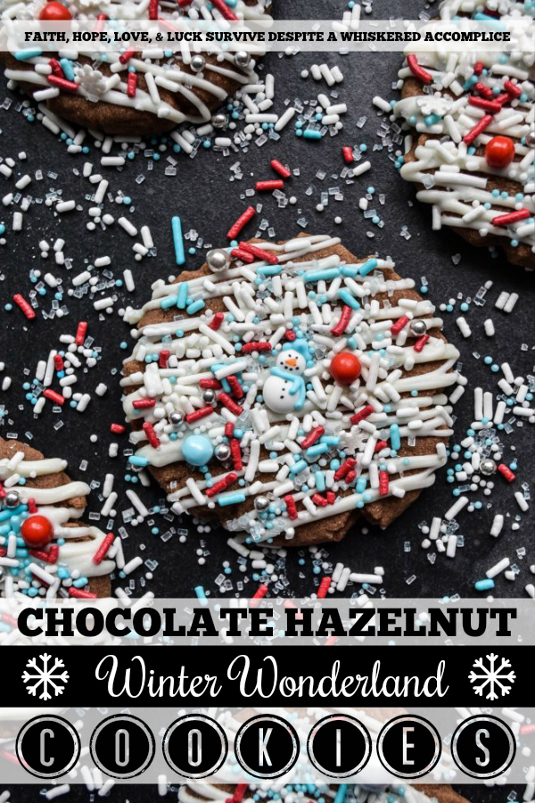 Chocolate Hazelnut Winter Wonderland Cookies - This is truly a chocolate holiday cookie recipe you can make your own. A basic cookie recipe that is a great base to garnish with either milk, dark, or white chocolate. Sprinkle on some finely chopped hazelnuts, sprinkles, or decorative sugar, and you'll have a festive Christmas cookie that tastes as good as it looks.