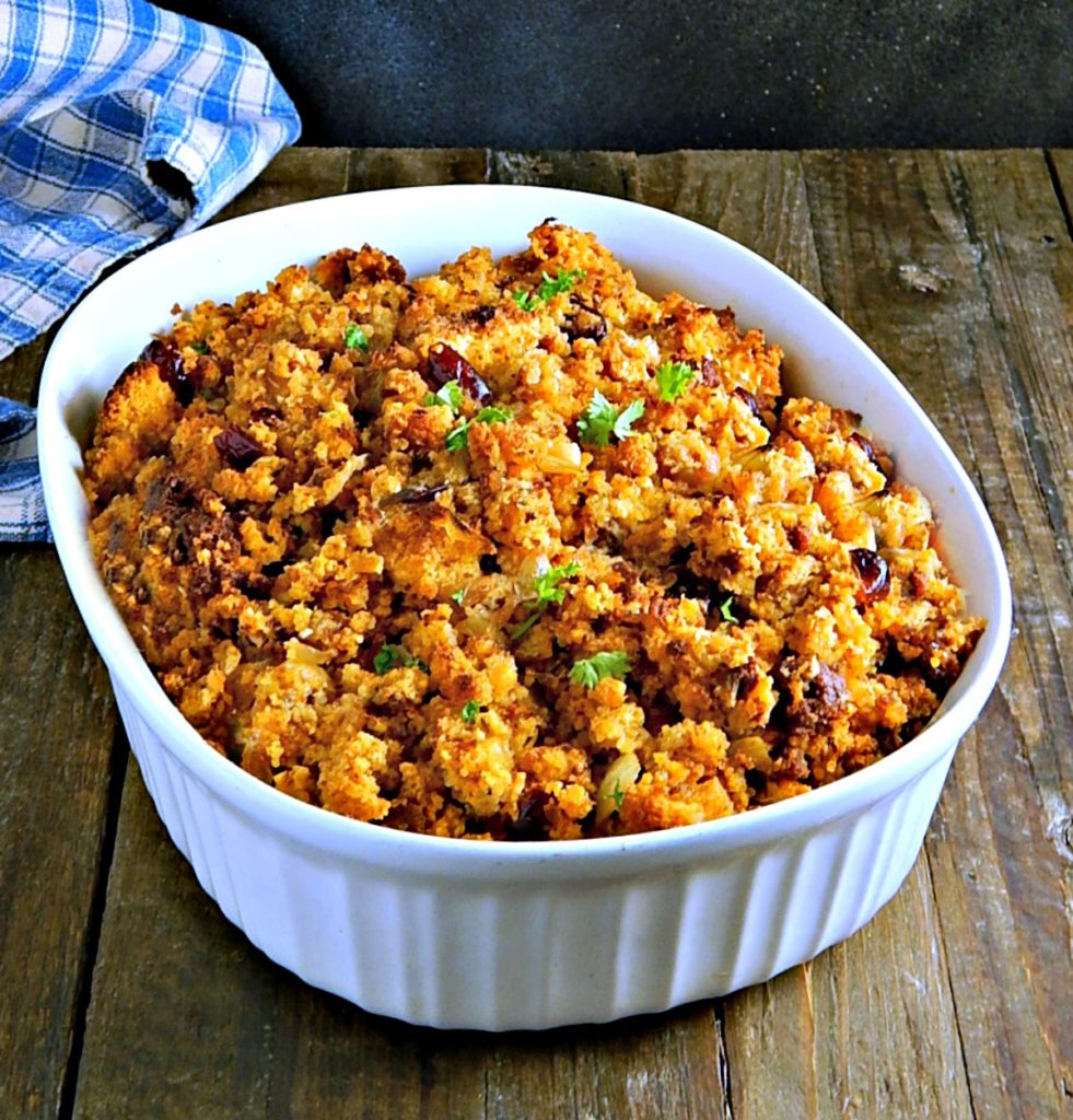 Chorizo & Cranberry Cornbread Stuffing - Frugal Hausfrau - Welcome to Friday! Friday! Friday! Favorites! Each Friday we'll be sharing our favorite recipes of the week from other fabulous food bloggers, so make sure to visit and see what tasty over-the-top dishes we're most excited about.