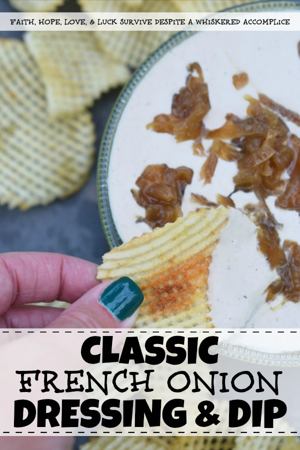 Classic French Onion Dressing & Dip - When it comes to French onion dip, most of us are guilty of grabbing a tub from the store, popping the lid, and digging in with reckless abandon. Maybe, if we're feeling fancy, we'll spoon it into a cute little bowl and call it a day. But with this homemade Classic French Onion Dressing and Dip, you can enjoy all of the flavor with none of the preservatives. Sweet yellow onions are thinly sliced and slowly caramelized in a crockpot until golden brown. Then, those melt-in-your-mouth caramelized onions get pureed with creamy mayonnaise, tangy sour cream, and just the right sprinkle of salt and pepper. Whether you drizzle this dressing over crisp salads, use it as a dip for fresh vegetables, or scoop it up with your favorite wavy thick-cut potato chips, it's sure to be a real crowd-pleaser.