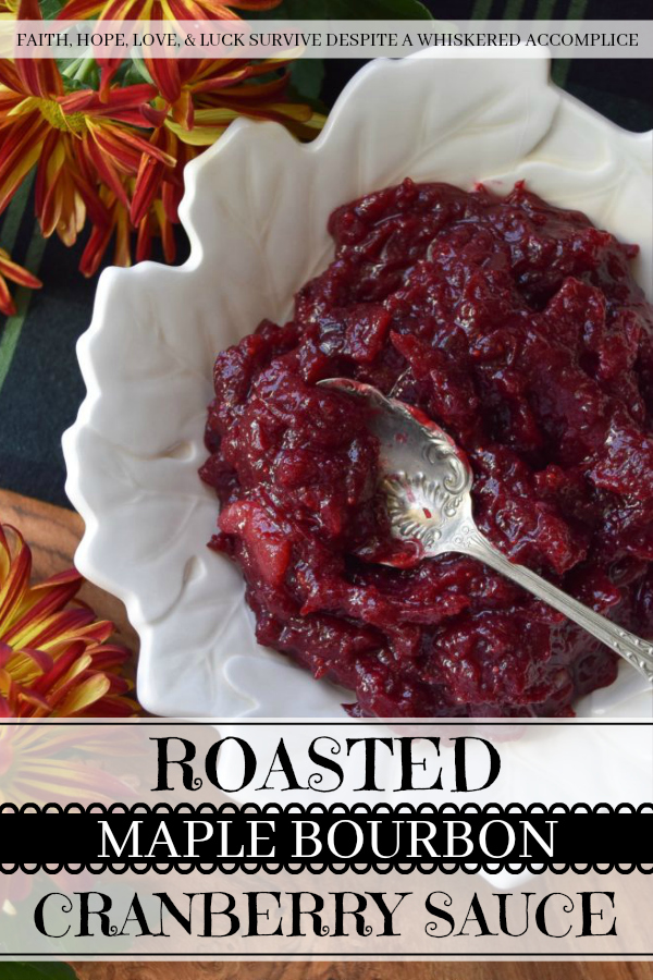 Roasted Maple Bourbon Cranberry Sauce - This roasted cranberry sauce gets its over-the-top flavor from roasting the cranberries with maple syrup, bourbon, and a touch of brown sugar. Simply stir everything together and then place the mixture in a preheated oven. In less than an hour, you'll have some of the most amazing cranberry sauce you've ever tasted. It's the perfect Thanksgiving recipe.