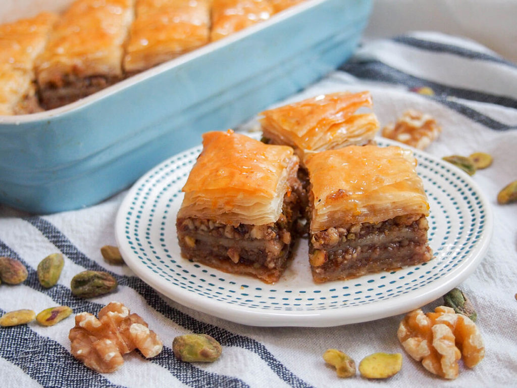 Baklava Recipe - Caroline's Cooking - Welcome to Friday! Friday! Friday! Favorites! Each Friday we'll be sharing our favorite recipes of the week from other fabulous food bloggers, so make sure to visit and see what tasty over-the-top dishes we're most excited about.