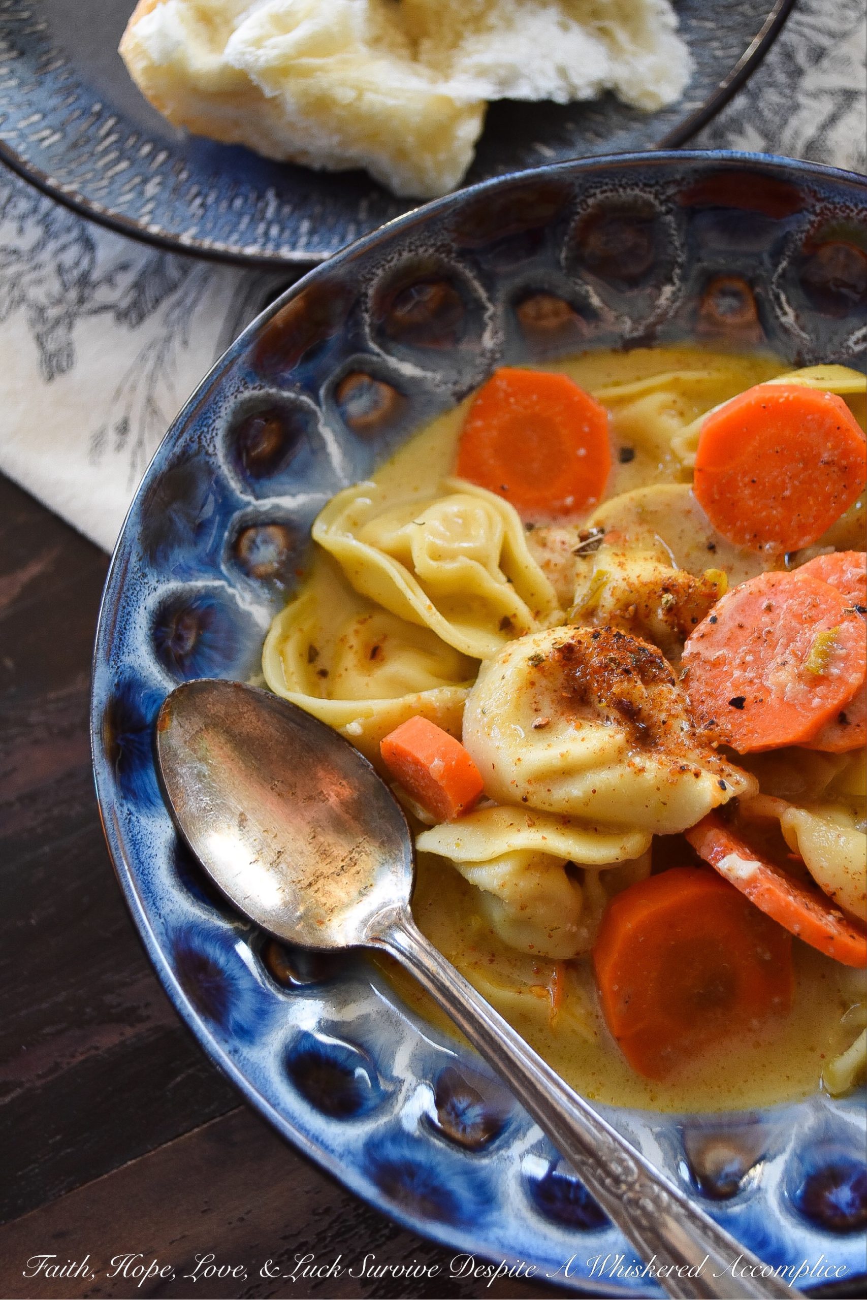 Green Chile Slow Cooker Cheese Tortellini