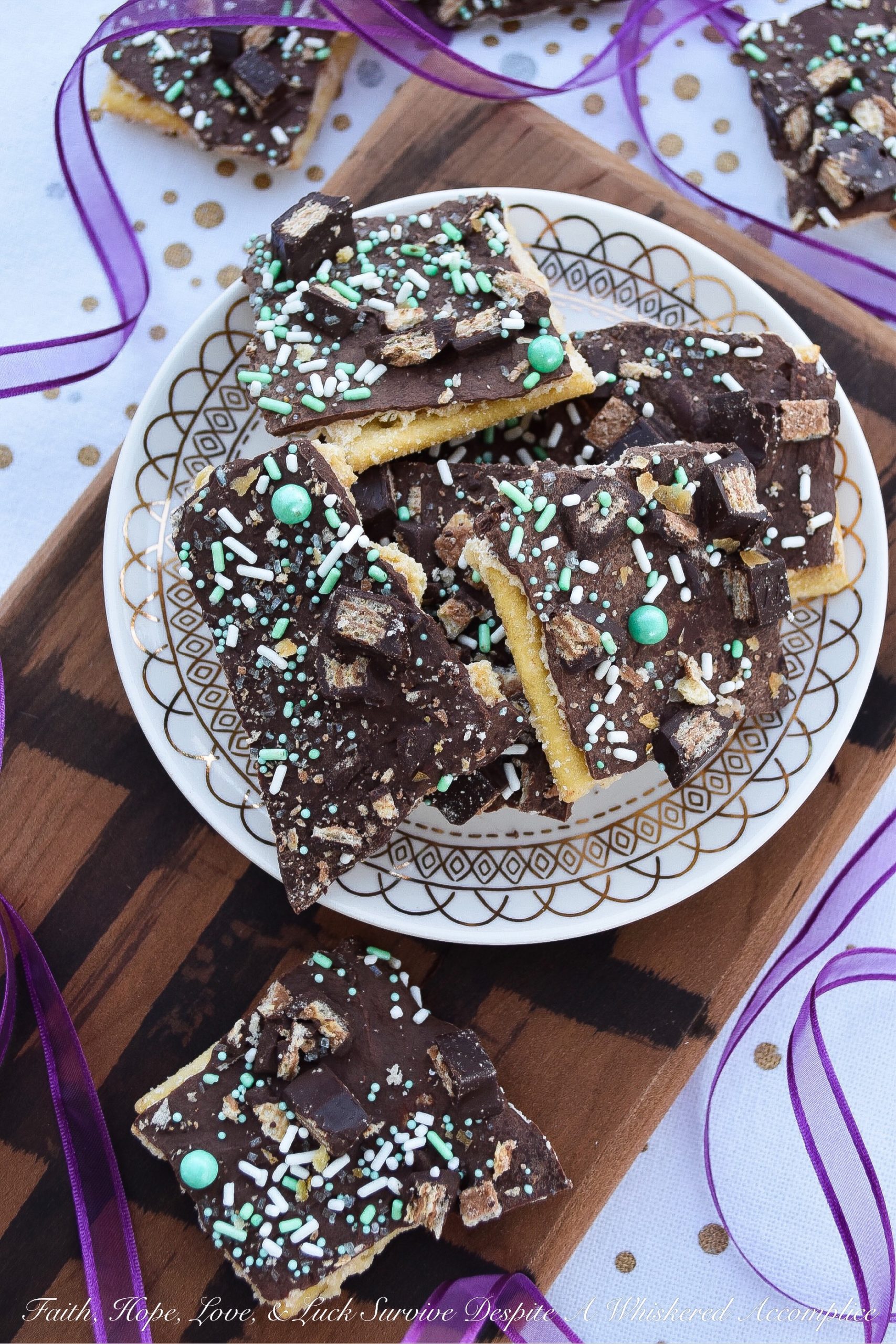 Saltine Cracker Candy Topped with Kit Kat Bars