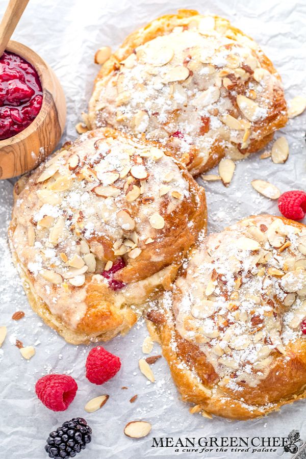 Almond Raspberry Stuffed Croissants - Mean Green Chef - Welcome to Friday! Friday! Friday! Favorites! Each Friday we'll be sharing our favorite recipes of the week from other fabulous food bloggers, so make sure to visit and see what tasty over-the-top dishes we're most excited about.
