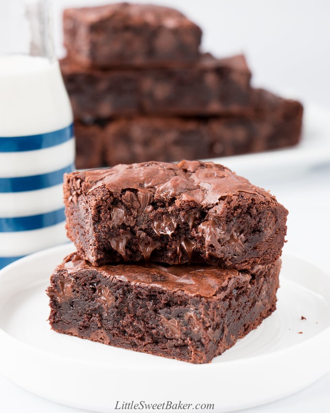 Chocolate Chip Brownies - Little Sweet Baker - Welcome to Friday! Friday! Friday! Favorites! Each Friday we'll be sharing our favorite recipes of the week from other fabulous food bloggers, so make sure to visit and see what tasty over-the-top dishes we're most excited about.