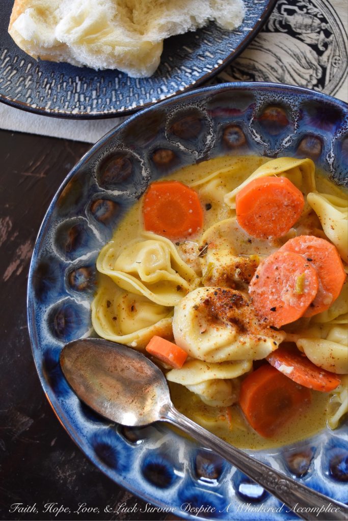 Green Chile Slow Cooker Cheese Tortellini - Looking for a quick-fix easy weeknight pasta recipe? This Mexican cheese tortellini is the perfect dish for a busy evening. The sauce cooks in a slow cooker during the day, and then, when you arrive home, you simply pop the tortellini into the sauce until it's cooked through. It's quick, easy, convenient, and absolutely delicious.