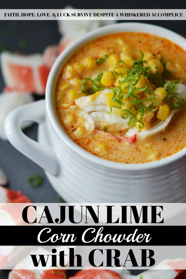 Cajun Lime Corn Chowder with Crab - The fresh fragrant hint of lime paired with corn and imitation crab meat in this quick to make Cajun chowder truly is something memorable. Whether you serve it for Mardi Gras or on any other day of the year, you're sure to fall in love with its amazing flavor.