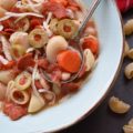 30-Minute Pepperoni Pizza Minestrone Soup - Everyone loves pizza for dinner, however, on a busy weeknight, it's nice to not have to worry about waiting for one to be delivered to your house. This quick 30-minute minestrone soup has all of the flavors of a pizza, using simple ingredients you have in your fridge and in your pantry. It's a fast, delicious, and flavorful weeknight meal, without the need for delivery. And, there are a few vegetables thrown in for extra nutrition.
