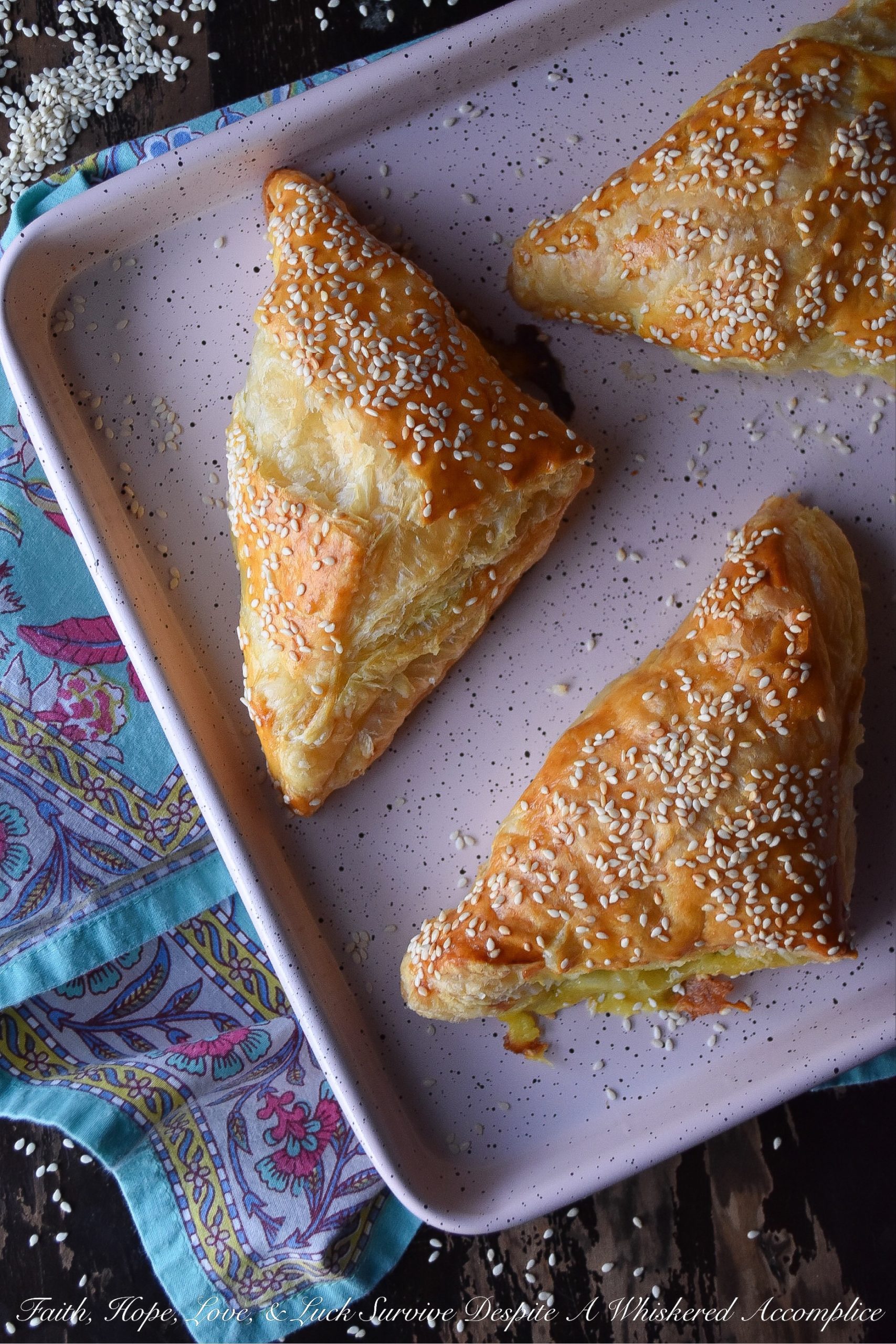 Easy Middle Eastern Puff Pastry Cheese Bourekas
