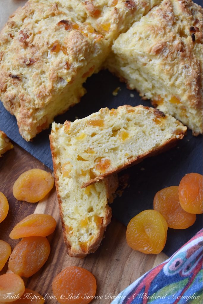 Buttery Apricot Buttermilk Soda Bread - This buttery apricot soda bread isn't just for St. Patrick's Day, it's a loaf of bread you can enjoy on any day of the year. And, I think that you'll find that soda bread is one of the easiest types of bread you will ever make, as well as one of the most delicious. Add in a generous dose of butter, dried apricots, and a little bit of buttermilk, and you've got a loaf of bread that definitely won't stick around long.