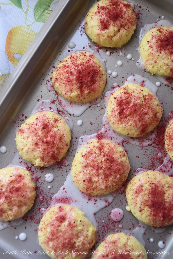Lemon Raspberry Cake Mix Cookies - Never take a cake mix for granted. Not only are they easy to use, but you can make a myriad of other desserts with them, including these soft, moist, and lemony cake mix cookies. After being drizzled with a lemony glaze and dusted with dried raspberries, these delicious cookies are pretty much impossible to resist. Try them for yourself and see.