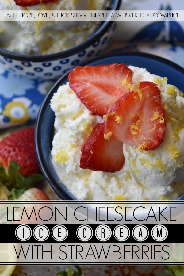 Lemon Cheesecake Ice Cream with Strawberries - You're just seven ingredients away from the best lemony cheesecake ice cream you've ever tasted. The secret? Fresh lemon juice and zest, heavy whipping cream, cream cheese, sugar, vanilla, and a touch of salt. And, to top things off, a few freshly sliced strawberries. Because every lemony dessert tastes just a little bit better with fresh fruit, am I right?