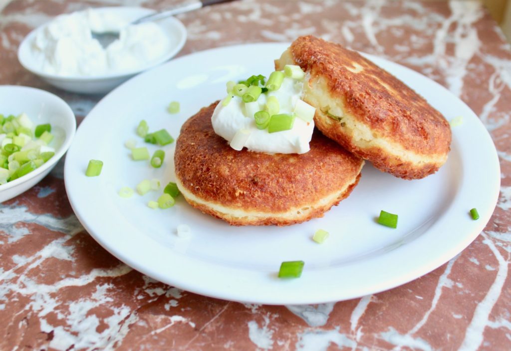 Manchego Potato Cakes - River City Good Eats - Welcome to Friday! Friday! Friday! Favorites! Each Friday we'll be sharing our favorite recipes of the week from other fabulous food bloggers, so make sure to visit and see what tasty over-the-top dishes we're most excited about.