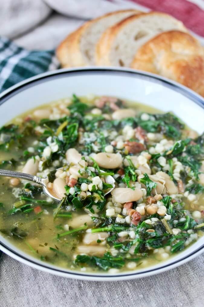 Sardinian Herb Soup - Karen's Kitchen Stories - Welcome to Friday! Friday! Friday! Favorites! Each Friday we'll be sharing our favorite recipes of the week from other fabulous food bloggers, so make sure to visit and see what tasty over-the-top dishes we're most excited about.