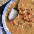 Bacon, Beer, & Dried Navy Bean Soup - Don't be afraid to break out a bag of dried beans to make your next pot of soup. An overnight soak in water is all that is needed to help them plump up and soften. Add in some bacon, beer, a few veggies, and some seasonings, and you'll have a pot of navy bean soup that's almost impossible to resist.