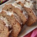 Cinnamon Swirl Banana & Apple Sauce Bread - Banana bread is a great way to use up overly-ripe bananas, which you might otherwise throw away. Adding in a little bit of apple sauce and sour cream will also help to ensure that this loaf of breakfast bread isn't too dry. And, as an added bonus, a cinnamon sugar swirl and a powdered sugar glaze, take this quick bread to the next level, by adding tons of flavor and sweetness.