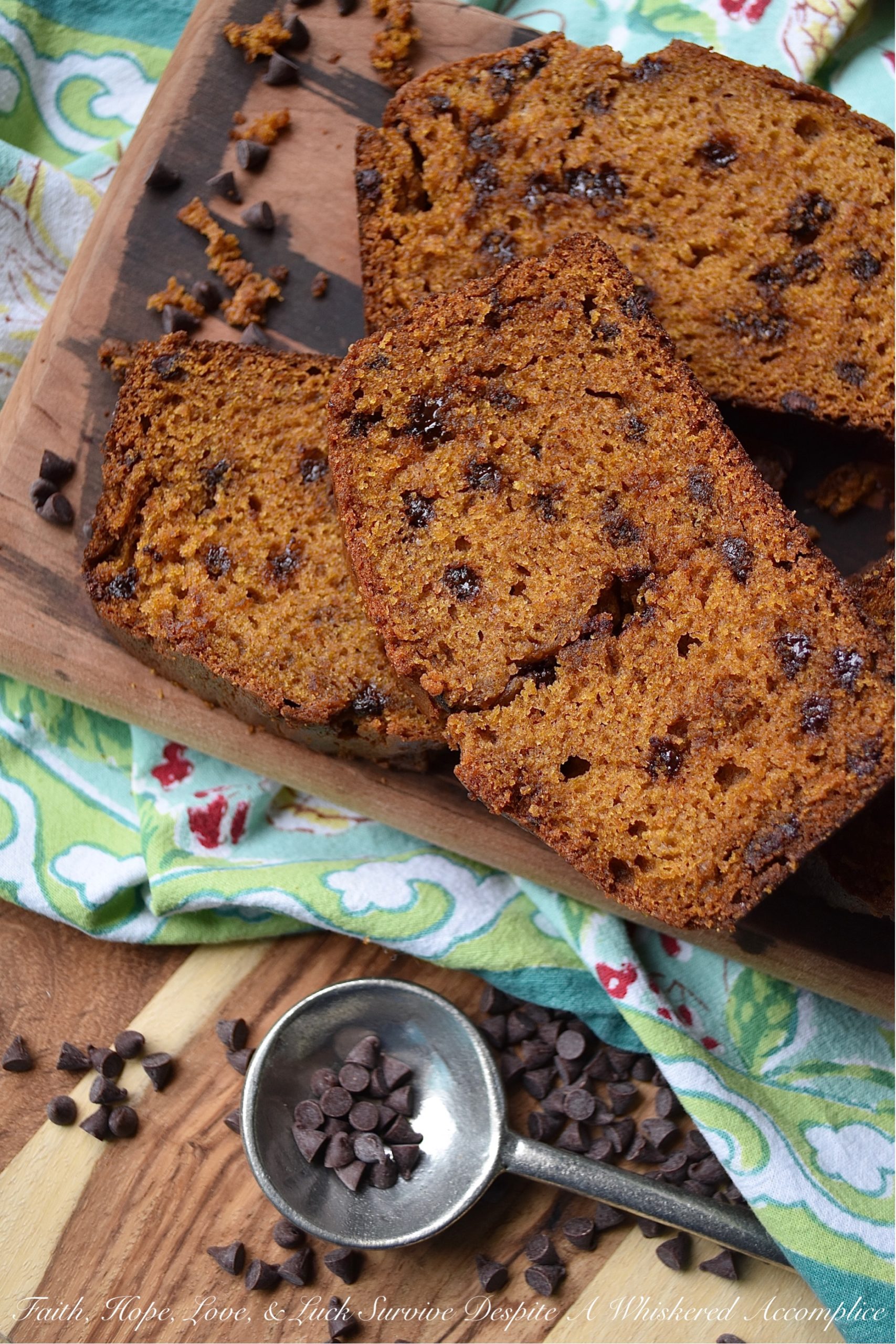 Chocolate Chip Pumpkin Bread Breakfast Loaf