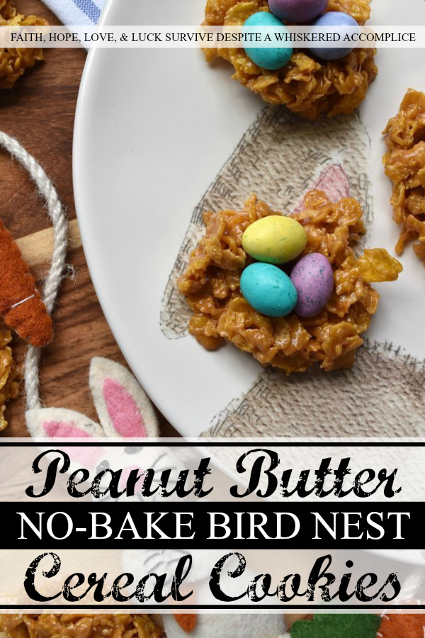 Peanut Butter No-Bake Bird Nest Cereal Cookies - Just because you're not a baker, doesn't mean that you can't have homemade cookies this Easter. These no-bake peanut butter cereal cookies are insanely easy to make, and they're also pretty adorable as well. I mean, who doesn't want to eat a cookie that looks like a bird's nest full of candy-coated milk chocolate eggs?