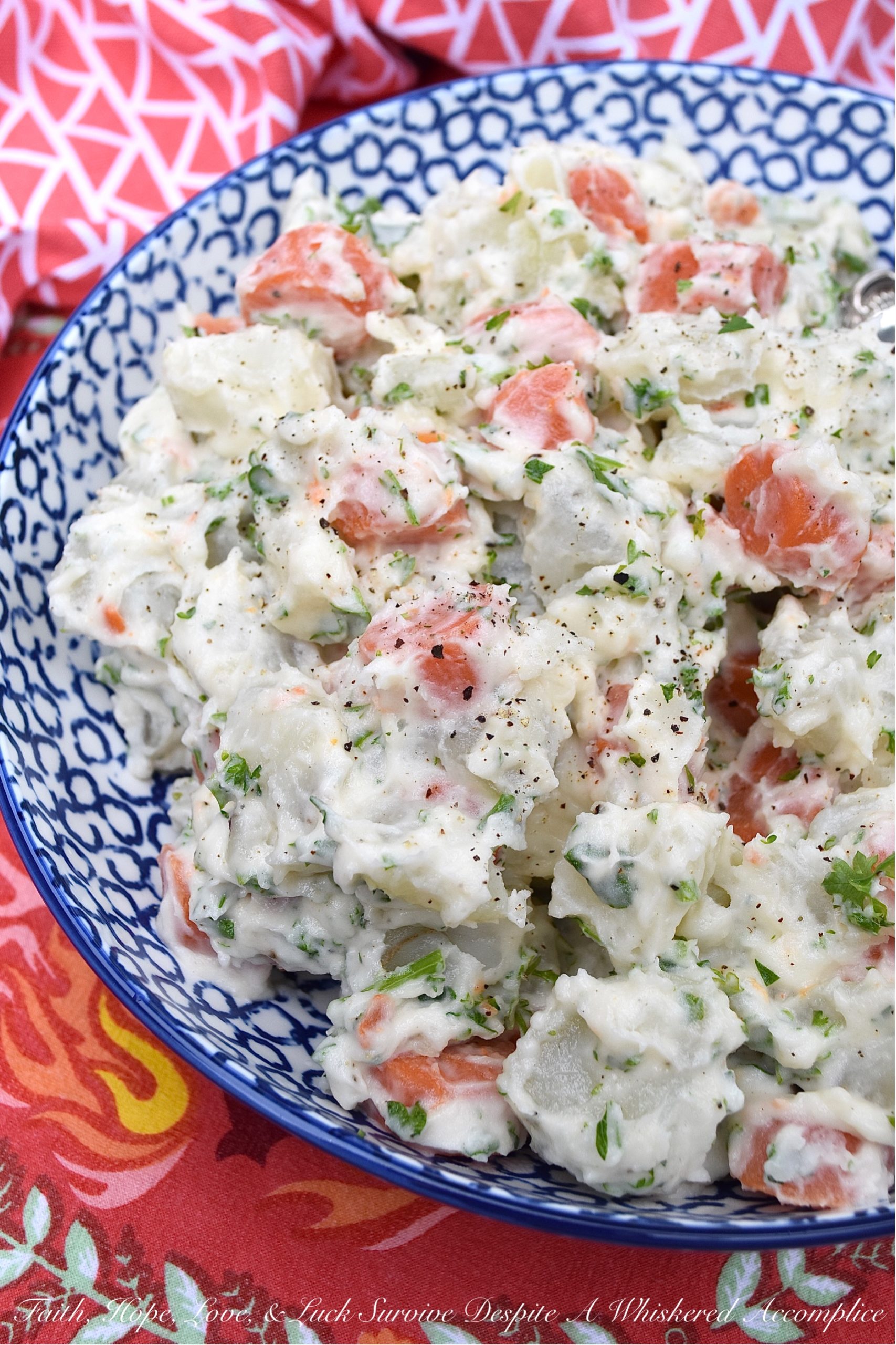 Creamy Potato Salad with Carrots & Parsley