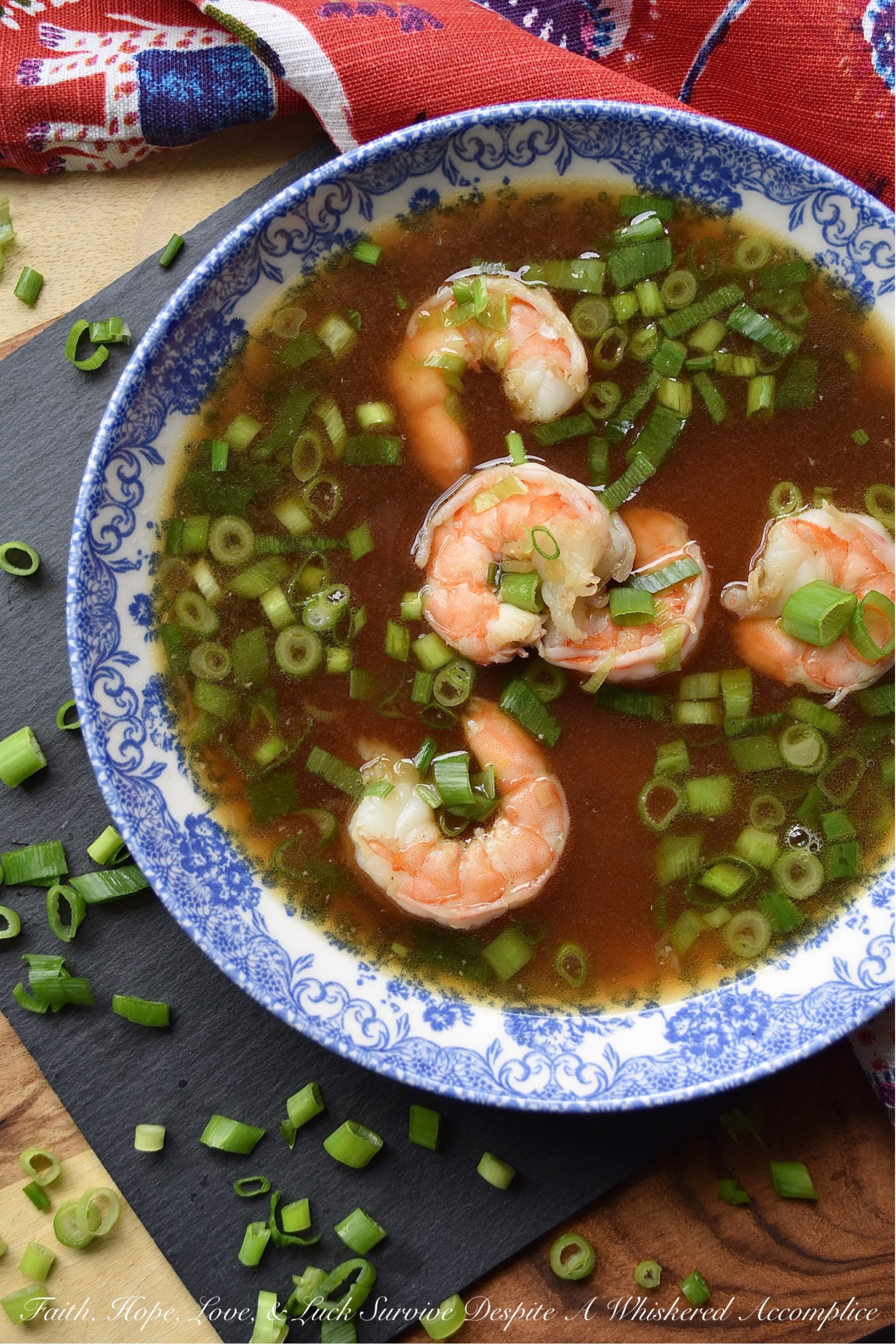 Poached Shrimp & Spring Onion One-Pot Soup