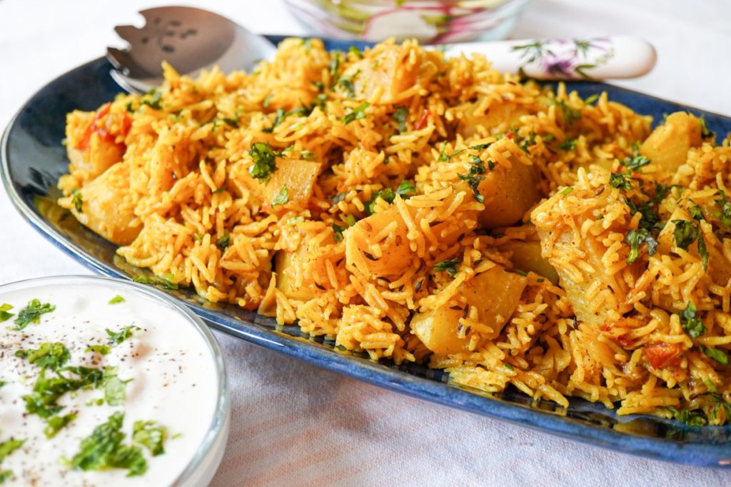 Tehri (Rice Potato Pilaf) - Cooking with Shazia - Welcome to Friday! Friday! Friday! Favorites! Each Friday we'll be sharing our favorite recipes of the week from other fabulous food bloggers, so make sure to visit and see what tasty over-the-top dishes we're most excited about.
