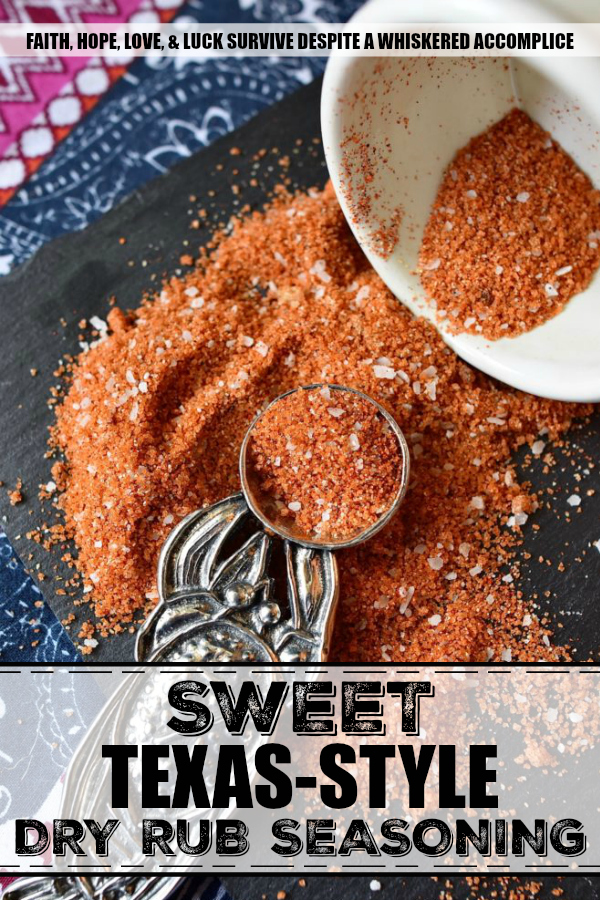 Sweet Texas-Style BBQ Dry Rub Seasoning - This quick and flavorful dry rub barbecue seasoning can be put together in just a few minutes, with just a few ingredients you probably already have on hand in your pantry. It's sweet, flavorful, and has just a little bit of kick. So ditch the store-bought barbeque seasoning and get ready to fire up the grill and enjoy some delicious Texas-Style BBQ.