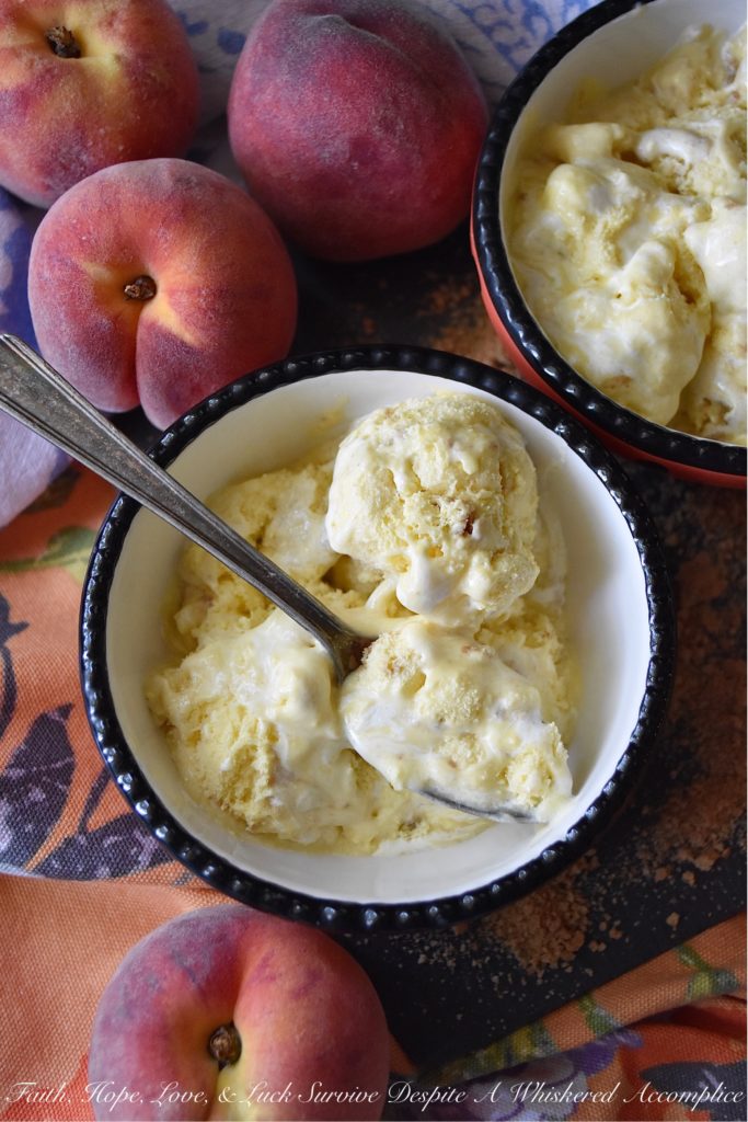 Marshmallow Creme Fresh Peach Pie Ice Cream - Peach pie is pretty amazing, and ice cream only helps to make it even better. Now, imagine homemade peach pie ice cream with marshmallow creme swirled in. Pretty much sounds like fresh peach heaven, doesn't it? This is one summer ice cream recipe you're definitely gonna want to try at least once, if not five times.