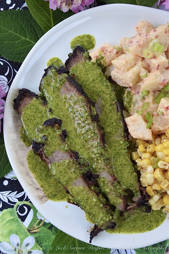 Smoked Beef Brisket with Lime & Cilantro Sauce - Are you looking to add a little more zing to your next smoked brisket? If so, a homemade rub and sauce is the solution. This recipe for smoked beef brisket starts with a simple, yet flavorful, barbecue rub. After smoking and then resting, the meat is sliced and served with a tangy fresh lime and cilantro sauce. So, heat up that smoker, and let's get smoking.