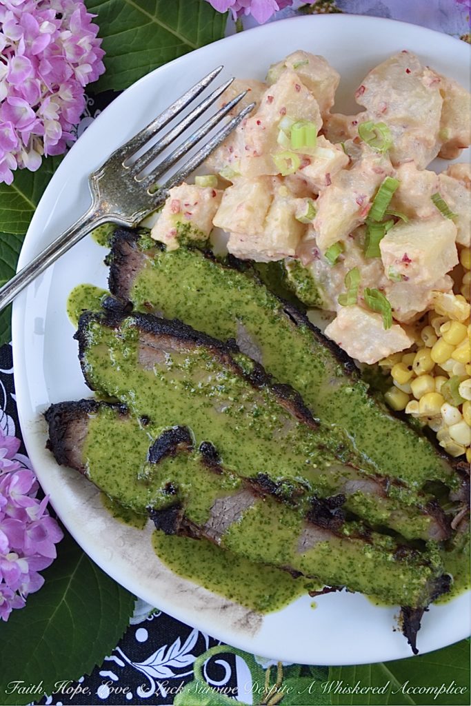Smoked Beef Brisket with Lime & Cilantro Sauce - Are you looking to add a little more zing to your next smoked brisket? If so, a homemade rub and sauce is the solution. This recipe for smoked beef brisket starts with a simple, yet flavorful, barbecue rub. After smoking and then resting, the meat is sliced and served with a tangy fresh lime and cilantro sauce. So, heat up that smoker, and let's get smoking.