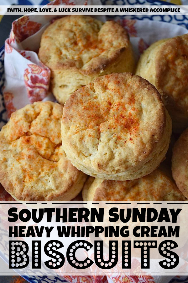 Southern Sunday Heavy Whipping Cream Biscuits - Sunday mornings are meant to be enjoyed at a slower pace. They should include sleeping in, sipping a hot cup of tea or coffee, and treating yourself to an extra-special breakfast you normally wouldn't indulge in on any other day of the week. In short, Sunday mornings are meant to include a southern biscuit, made using heavy whipping cream. Rich, buttery, flavorful, and oh so sinfully delicious.