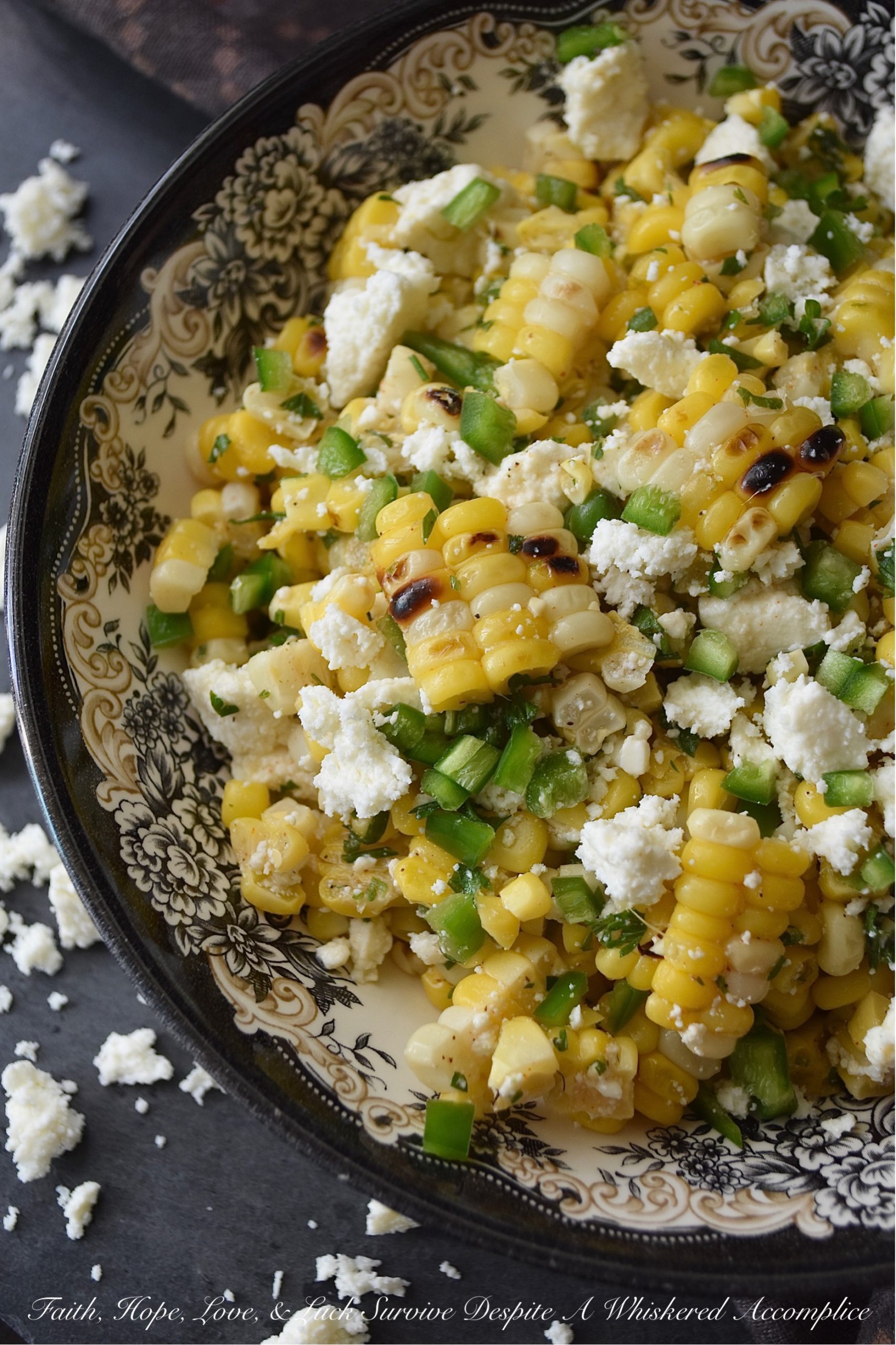 Honey & Lime Corn Salad with Queso Fresco