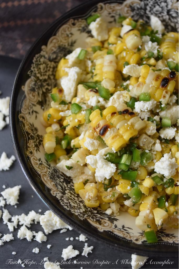 Honey & Lime Corn Salad with Queso Fresco - Why eat corn straight off of the cob, when you can have it grilled and transformed into this sweet and spicy honey and lime corn salad? A touch of honey, a squeeze of lime, a few finely chopped jalapeños, and a handful of crumbly Mexican queso fresco cheese help to transform ordinary corn on the cob into something almost magical.
