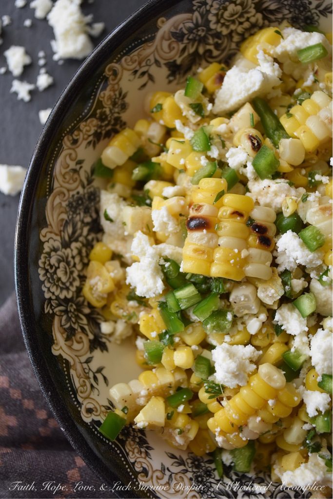 Honey & Lime Corn Salad with Queso Fresco - Why eat corn straight off of the cob, when you can have it grilled and transformed into this sweet and spicy honey and lime corn salad? A touch of honey, a squeeze of lime, a few finely chopped jalapeños, and a handful of crumbly Mexican queso fresco cheese help to transform ordinary corn on the cob into something almost magical.