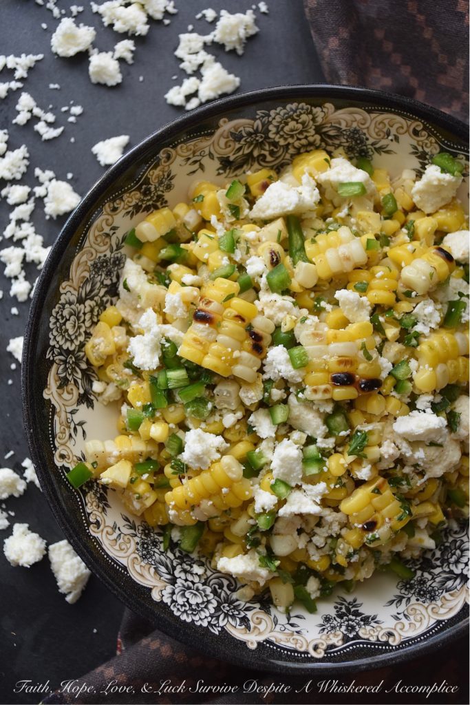 Honey & Lime Corn Salad with Queso Fresco - Why eat corn straight off of the cob, when you can have it grilled and transformed into this sweet and spicy honey and lime corn salad? A touch of honey, a squeeze of lime, a few finely chopped jalapeños, and a handful of crumbly Mexican queso fresco cheese help to transform ordinary corn on the cob into something almost magical.