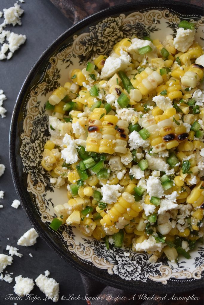 Honey & Lime Corn Salad with Queso Fresco - Why eat corn straight off of the cob, when you can have it grilled and transformed into this sweet and spicy honey and lime corn salad? A touch of honey, a squeeze of lime, a few finely chopped jalapeños, and a handful of crumbly Mexican queso fresco cheese help to transform ordinary corn on the cob into something almost magical.