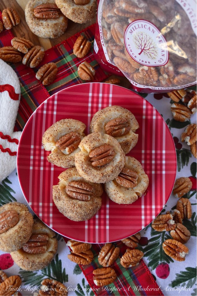Sadie's Double Pecan Butter Cookies - Around the holidays, it only seems right to dig through the pantry or freezer to find that bag of pecans stashed away earlier in the year. After all, nuts just seem to scream Christmas. During the holiday season, they add that extra touch of something just a little bit special. I sincerely hope that these tender, flakey, and nutty cookies become a family favorite of yours because they certainly are a treasure to our family.