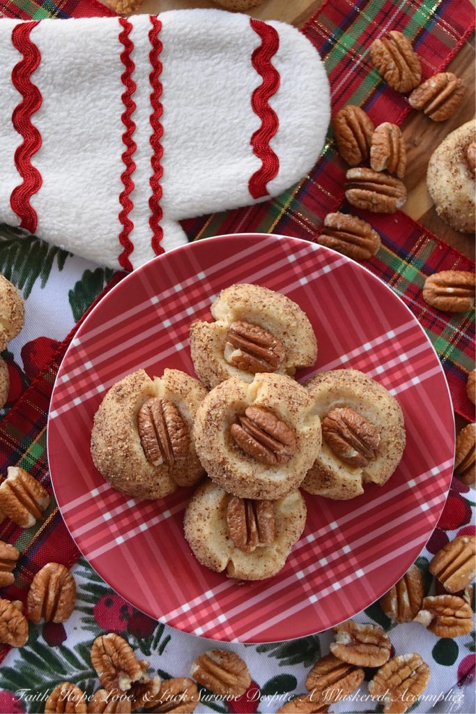 Sadie's Double Pecan Butter Cookies - Around the holidays, it only seems right to dig through the pantry or freezer to find that bag of pecans stashed away earlier in the year. After all, nuts just seem to scream Christmas. During the holiday season, they add that extra touch of something just a little bit special. I sincerely hope that these tender, flakey, and nutty cookies become a family favorite of yours because they certainly are a treasure to our family.