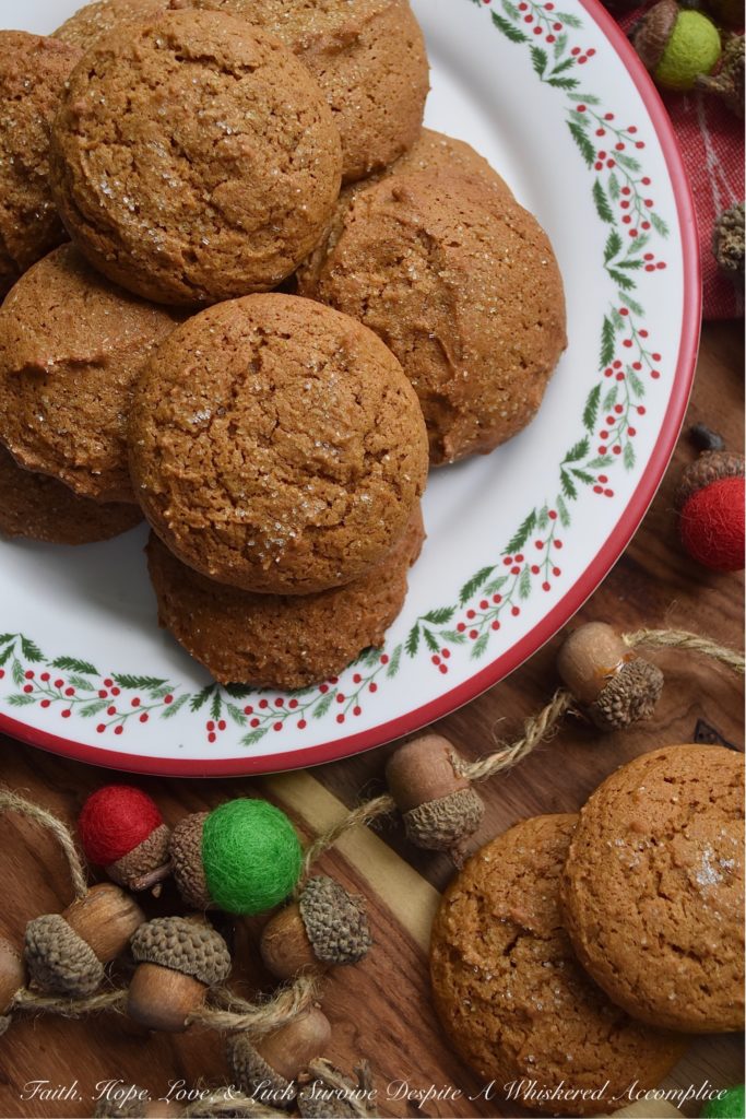Pumpkin Gingerbread Cookies - Just because Thanksgiving is over, doesn't mean that you can't crack open a can of pumpkin to make a few Christmas cookies. And, when you use that canned pumpkin to make moist and chewy gingerbread cookies, well, I'm pretty sure that just about no one in this world is going to have anything bad to say about you combining holidays to make this flavorful, zesty, delicious, and festive sweet holiday treat.