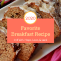 2020 Favorite Breakfast Recipe - Cinnamon Swirl Banana & Apple Sauce Bread - Banana bread is a great way to use up overly-ripe bananas, which you might otherwise throw away. Adding in a little bit of apple sauce and sour cream will also help to ensure that this loaf of breakfast bread isn't too dry. And, as an added bonus, a cinnamon sugar swirl and a powdered sugar glaze, take this quick bread to the next level, by adding tons of flavor and sweetness.