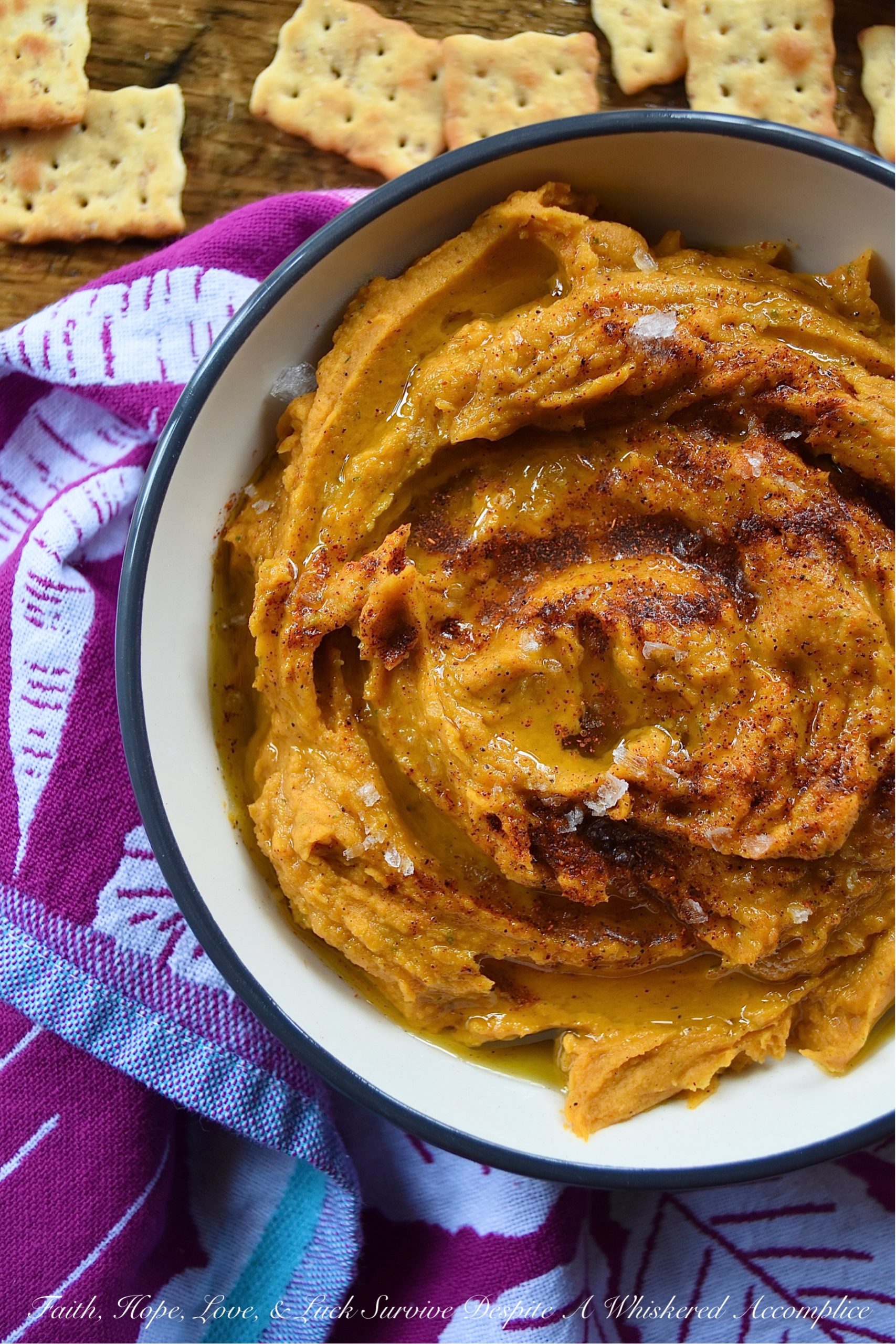 Lemony Chili Roasted Sweet Potato Hummus