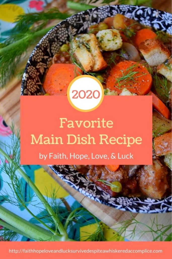 2020 Favorite Main Dish Recipe - Stovetop Guinness Beef Stew with Herb Croutons - This comforting stovetop stew recipe, made with stout beer, is worth every single minute of cooking time. The Guinness and the fennel bulb and fronds really do add so much tremendous flavor. And, if that wasn't enough to convince you to make this soup, add in a few homemade herb croutons to really put this rich St. Patrick's Day stew over the top.